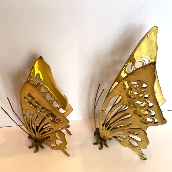 Mid Century Modern brass butterflies; must see MCM decor - Picture 3 of 5